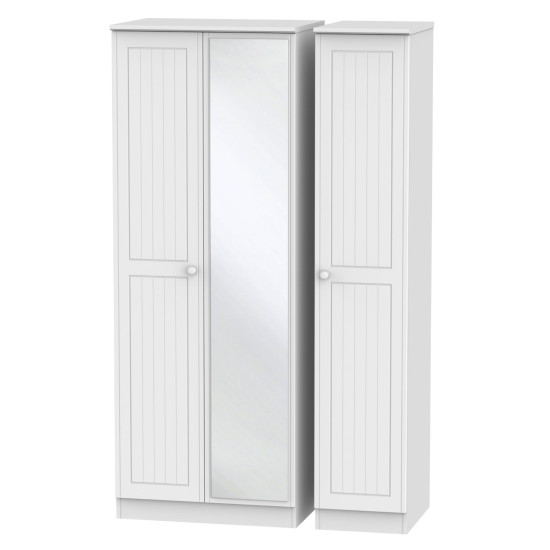 Cottage 3 Door Mirrored Wardrobe