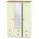Cottage Tall 3 Door 4 Drawer Mirrored Wardrobe